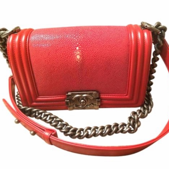 RARE STINGRAY CHANEL BOY BAG - Picture 3 of 15